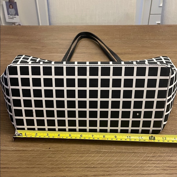 Kate Spade Black and White Grid Tote - Picture 2 of 4